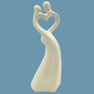 Greenbrier Ceramic Entwined Couple Figurine Heart Anniversary Wedding Love